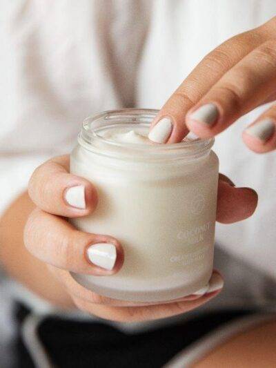 romige haarmasker en conditioner coconut milk